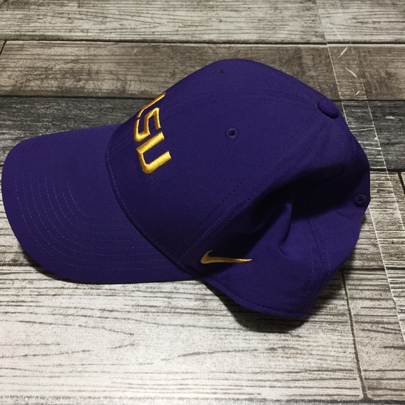 Nike Legacy 91 Dri Fit LSU Tigers Hat One Size Lightweight Strapback Polyester - Picture 4 of 9